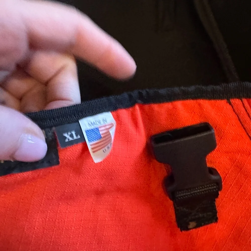 Black and Orange Dog Jacket XL